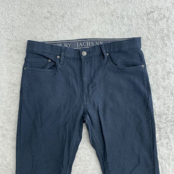Jachs Ny 5 Pocket Pants Men's Size 34/29 Navy Slim Fit Cotton Blend N0195 - Picture 10 of 11